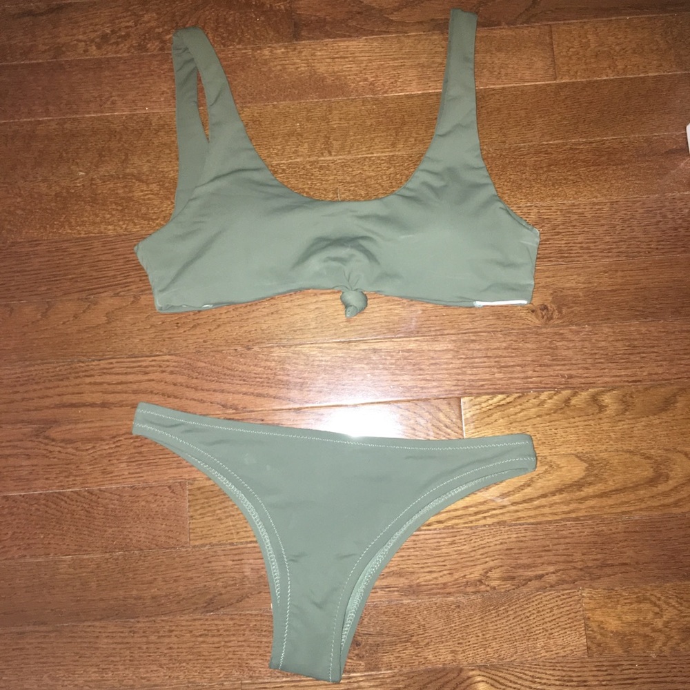 SHEIN tie front bikini